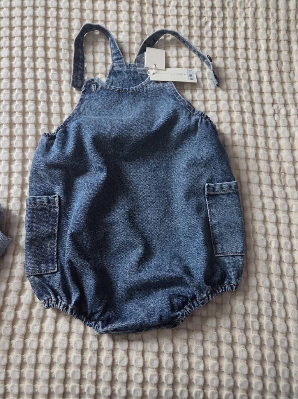 Rylee + Cru  Denim Lou Romper & Carters Gingham 18m